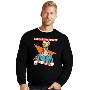 Daily_Deal_Shirts Crewneck Sweater, Unisex / Small / Black Rage Against Gozer