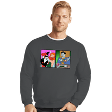 Load image into Gallery viewer, Secret_Shirts Crewneck Sweater, Unisex / Small / Charcoal Yelling At Joker
