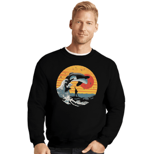 Shirts Crewneck Sweater, Unisex / Small / Black The Great Killer Whale
