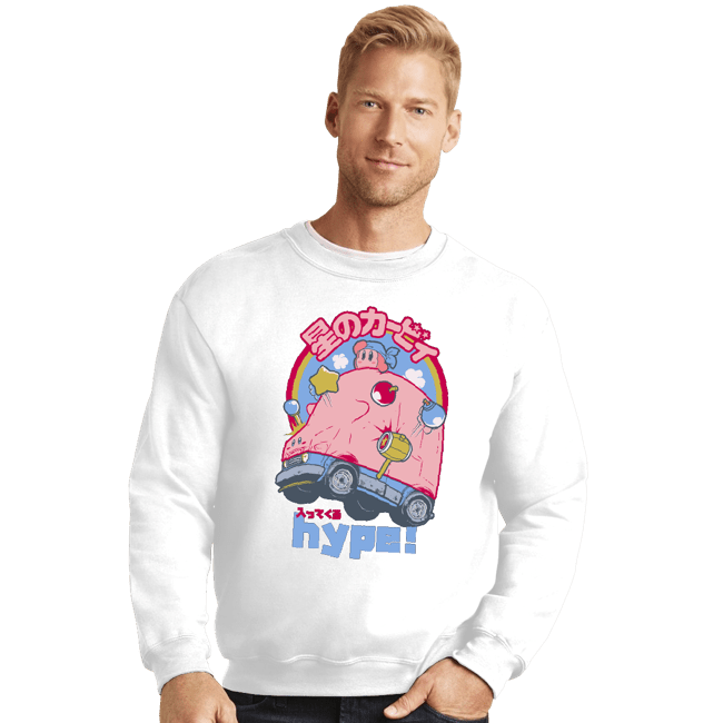 Daily_Deal_Shirts Crewneck Sweater, Unisex / Small / White Pink Hype!
