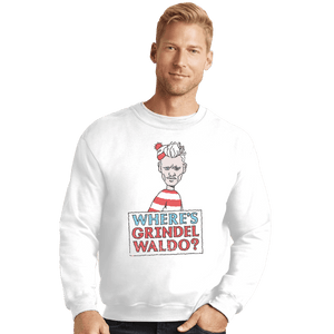 Shirts Crewneck Sweater, Unisex / Small / White Where's Grindelwaldo