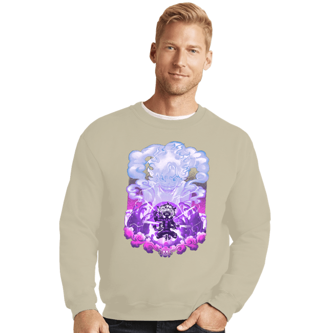 Daily_Deal_Shirts Crewneck Sweater, Unisex / Small / Sand Joyboy Shadow