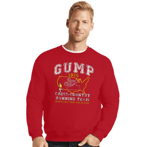 Daily_Deal_Shirts Crewneck Sweater, Unisex / Small / Red Gump Running