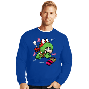 Shirts Crewneck Sweater, Unisex / Small / Royal Blue Super Raph Suit