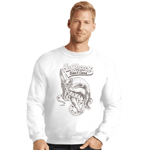 Shirts Crewneck Sweater, Unisex / Small / White Hufflepuff Don't Care