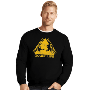 Shirts Crewneck Sweater, Unisex / Small / Black Goose Life