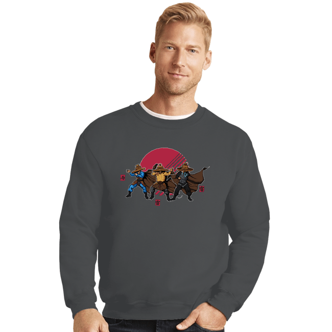 Daily_Deal_Shirts Crewneck Sweater, Unisex / Small / Charcoal Straw Hats, Magic, And Kung Fu
