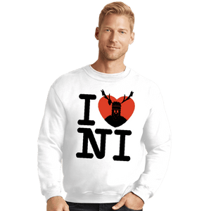 Shirts Crewneck Sweater, Unisex / Small / White I Love Ni