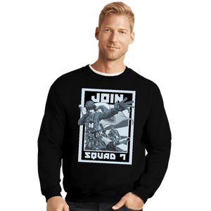 Shirts Crewneck Sweater, Unisex / Small / Black Join Squad 7