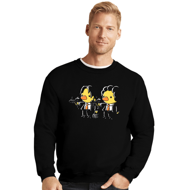 Secret_Shirts Crewneck Sweater, Unisex / Small / Black Duck Fiction