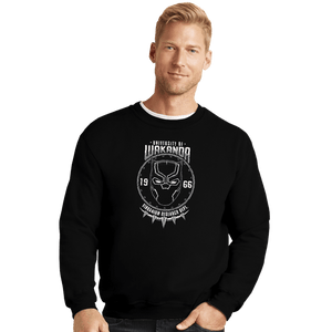 Shirts Crewneck Sweater, Unisex / Small / Black University Of Wakanda