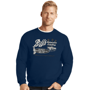 Daily_Deal_Shirts Crewneck Sweater, Unisex / Small / Navy Biff's Auto Detailing
