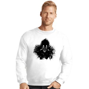 Shirts Crewneck Sweater, Unisex / Small / White Bored Shinigami