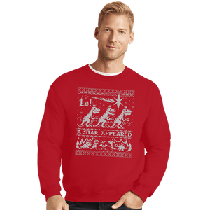 Secret_Shirts Crewneck Sweater, Unisex / Small / Red We Three Kings