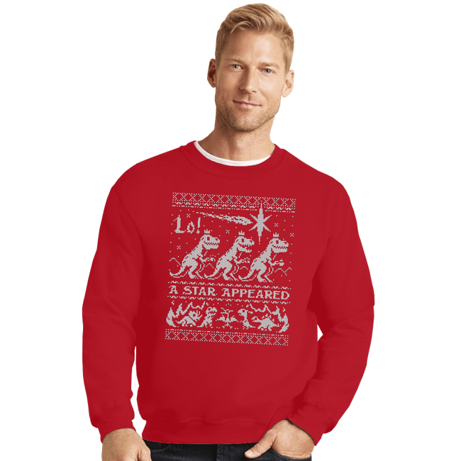 Secret_Shirts Crewneck Sweater, Unisex / Small / Red We Three Kings