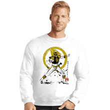 Load image into Gallery viewer, Daily_Deal_Shirts Crewneck Sweater, Unisex / Small / White White Ranger Sumi-e

