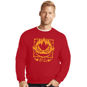 Shirts Crewneck Sweater, Unisex / Small / Red Fireball Bomb