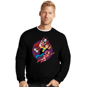 Daily_Deal_Shirts Crewneck Sweater, Unisex / Small / Black Invincirama