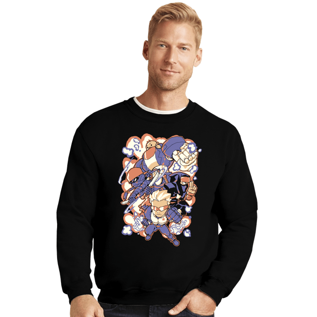 Daily_Deal_Shirts Crewneck Sweater, Unisex / Small / Black Capsule Computer Heroes