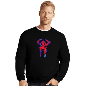 Daily_Deal_Shirts Crewneck Sweater, Unisex / Small / Black Vampire Glitch