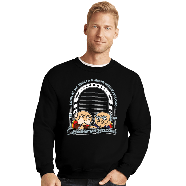 Shirts Crewneck Sweater, Unisex / Small / Black Statler and Waldorf Melodies