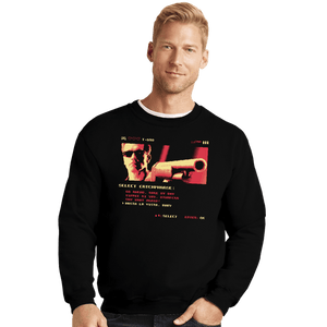 Shirts Crewneck Sweater, Unisex / Small / Black Hasta La Vista
