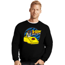 Load image into Gallery viewer, Secret_Shirts Crewneck Sweater, Unisex / Small / Black X-Gon Give It To Ya&#39;
