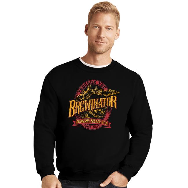 Secret_Shirts Crewneck Sweater, Unisex / Small / Black The Brewinator