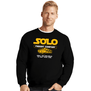 Daily_Deal_Shirts Crewneck Sweater, Unisex / Small / Black Solo Freight Co.