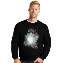 Load image into Gallery viewer, Shirts Crewneck Sweater, Unisex / Small / Black Great Wave of Power
