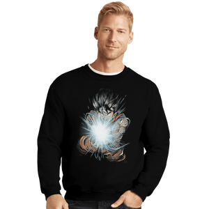 Shirts Crewneck Sweater, Unisex / Small / Black Great Wave of Power