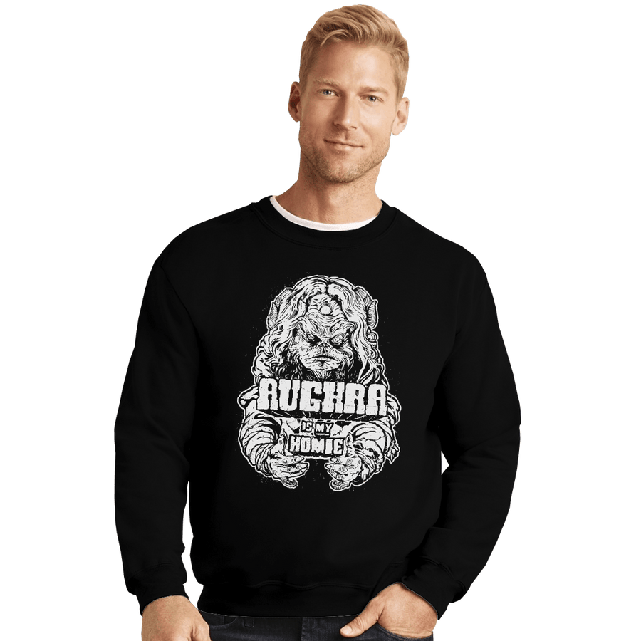 Shirts Crewneck Sweater, Unisex / Small / Black Aughra Is My Homie