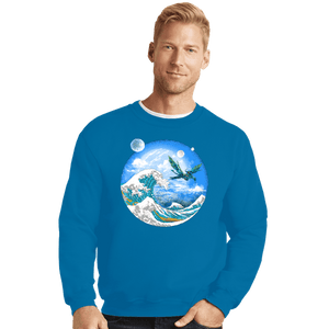 Secret_Shirts Crewneck Sweater, Unisex / Small / Sapphire Wave Off Pandora