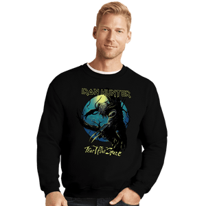 Daily_Deal_Shirts Crewneck Sweater, Unisex / Small / Black The Iron Hunter