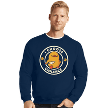 Load image into Gallery viewer, Daily_Deal_Shirts Crewneck Sweater, Unisex / Small / Navy I Choose Violence
