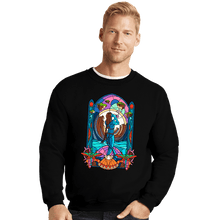 Load image into Gallery viewer, Daily_Deal_Shirts Crewneck Sweater, Unisex / Small / Black Stained Glass Paradise
