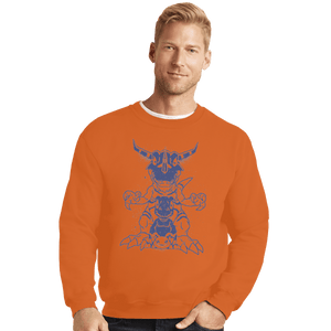 Secret_Shirts Crewneck Sweater, Unisex / Small / Red Digimon Evolution