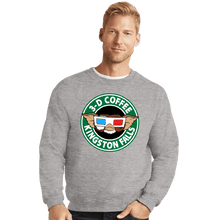 Load image into Gallery viewer, Secret_Shirts Crewneck Sweater, Unisex / Small / Sports Grey Kingston Falls 3D Coffee
