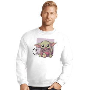 Secret_Shirts Crewneck Sweater, Unisex / Small / White Maneki Grogu