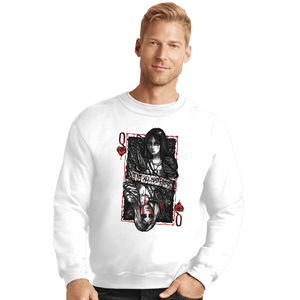 Secret_Shirts Crewneck Sweater, Unisex / Small / White Madness and Wonderland
