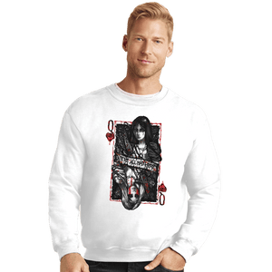 Secret_Shirts Crewneck Sweater, Unisex / Small / White Madness and Wonderland