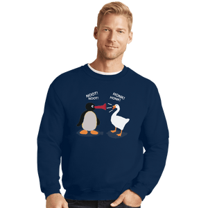 Shirts Crewneck Sweater, Unisex / Small / Navy Hoot Honk