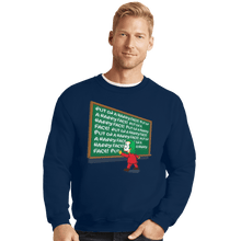Load image into Gallery viewer, Shirts Crewneck Sweater, Unisex / Small / Navy Put On A Happy Face
