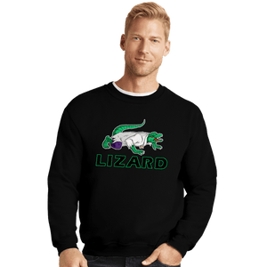 Shirts Crewneck Sweater, Unisex / Small / Black Lizard
