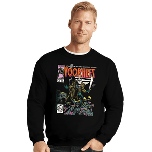 Secret_Shirts Crewneck Sweater, Unisex / Small / Black Voorhees Comics