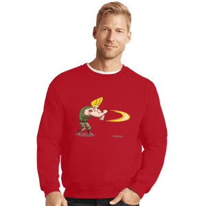 Shirts Crewneck Sweater, Unisex / Small / Red Sonic Bravo