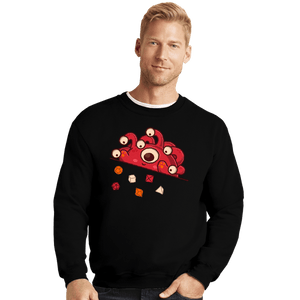 Daily_Deal_Shirts Crewneck Sweater, Unisex / Small / Black Cute Tyrant Dice