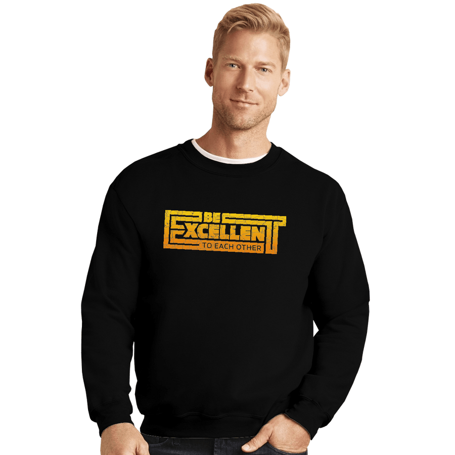Shirts Crewneck Sweater, Unisex / Small / Black Keanu Be Excellent To Each Other