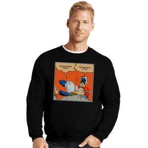 Secret_Shirts Crewneck Sweater, Unisex / Small / Black Peace Slap