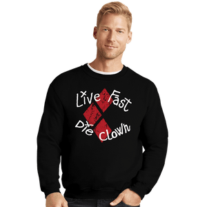 Secret_Shirts Crewneck Sweater, Unisex / Small / Black Die Clown
